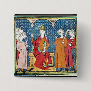 Chapa Cuadrada Childeric II, rey de Merovingian de Austrasia