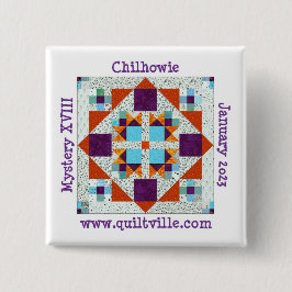 Chapa Cuadrada Chilhowie pin back button 