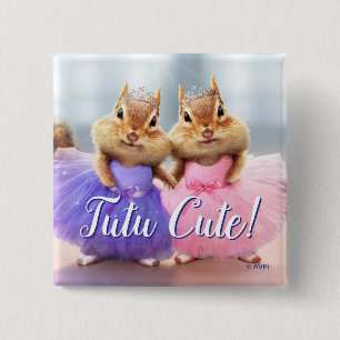 Chapa Cuadrada Chipmunk Ballerina Duo