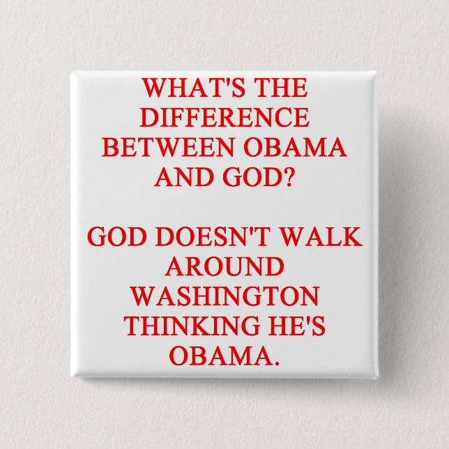 Chapa Cuadrada chiste anti de obama (Anverso)