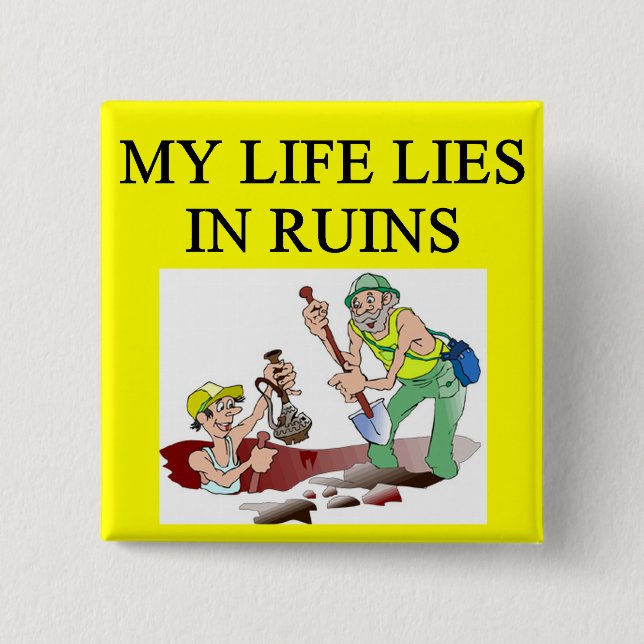 Chapa Cuadrada Chiste de la arqueología (Anverso)