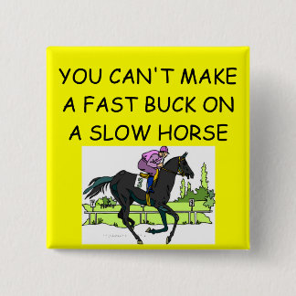 Chapa Cuadrada Chiste de la carrera de caballos