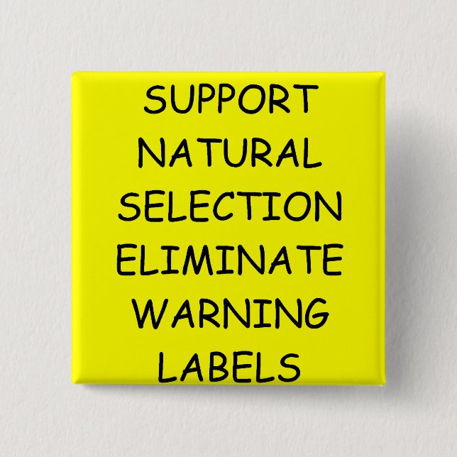 Chapa Cuadrada Chiste de la evolución de DARWIN (Anverso)