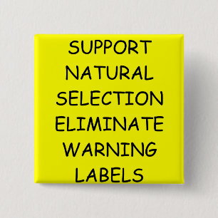 Chapa Cuadrada Chiste de la evolución de DARWIN