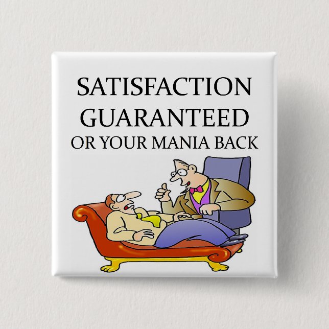 Chapa Cuadrada Chiste de la PSICOLOGÍA (Anverso)