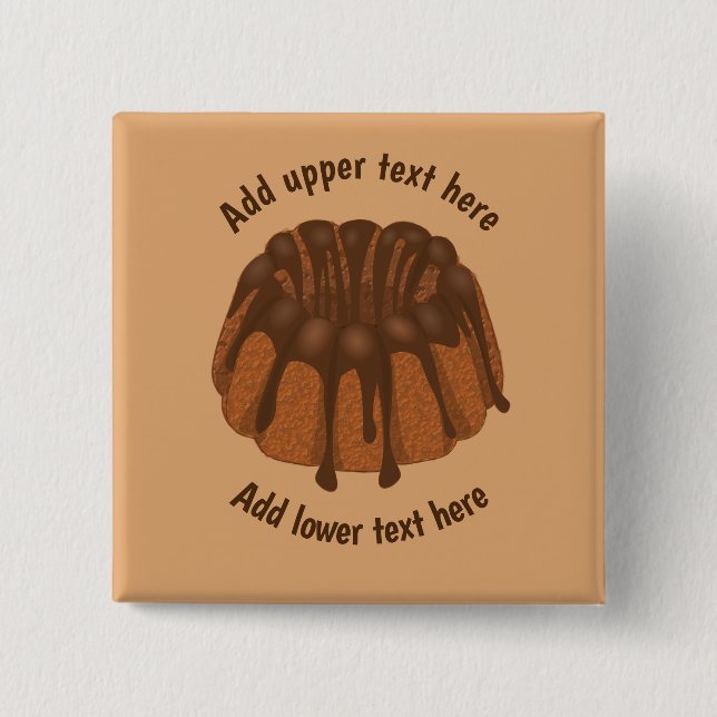 Chapa Cuadrada Chocolate Bundt or Kugelhopf Cake - custom wording (Anverso)