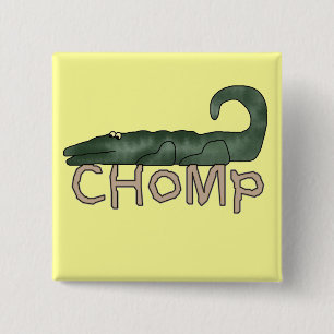 Chapa Cuadrada Chomp las camisetas y los regalos del cocodrilo