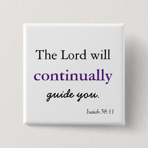 Chapa Cuadrada Christian Scripture The Lord will Guide You