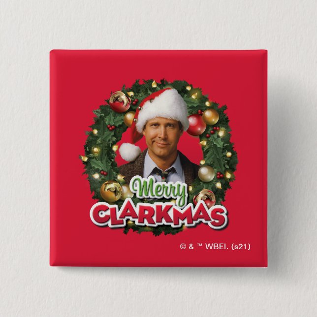 Chapa Cuadrada Christmas Vacation | Merry Clarkmas (Anverso)