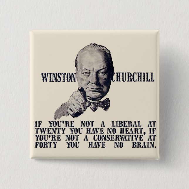 Chapa Cuadrada Churchill en conservadores y liberales (Anverso)