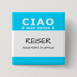 Chapa Cuadrada CIAO il mio nome