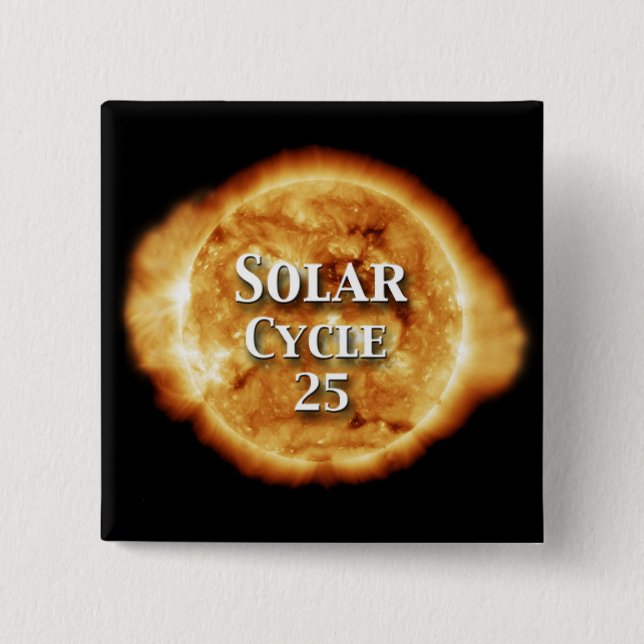 Chapa Cuadrada Ciclo solar 25 Sol activo (Anverso)