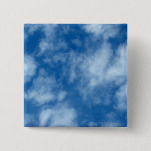 Chapa Cuadrada Cielo azul con la foto de las nubes