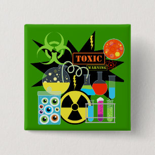 Chapa Cuadrada Científico enojado