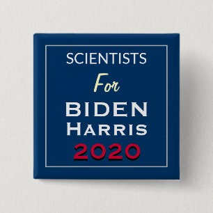 Chapa Cuadrada Científicos De La Campaña De La Plaza BIDEN HARRIS