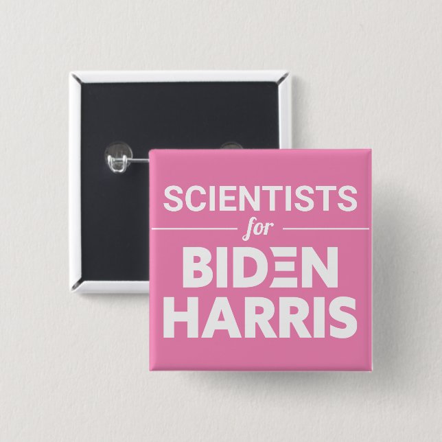 Chapa Cuadrada Científicos para el Personalizado Biden Harris (Anverso y reverso)
