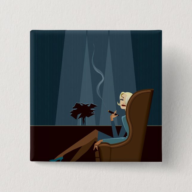 Chapa Cuadrada Cigarro que fuma de la empresaria (Anverso)
