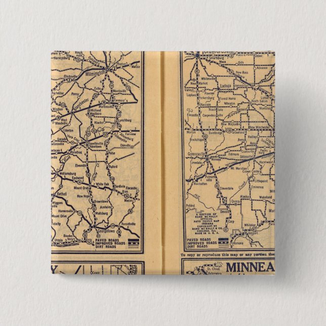 Chapa Cuadrada Cincinnati, Detroit, Indianápolis (Anverso)