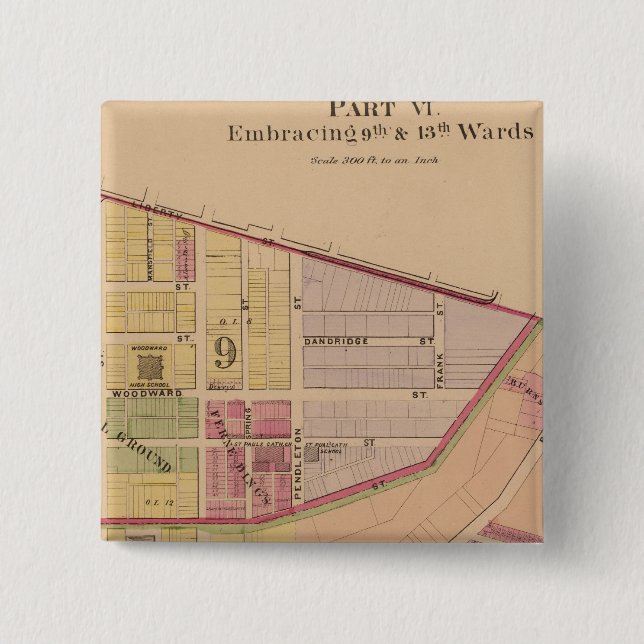 Chapa Cuadrada Cincinnati, Ohio 8 (Anverso)