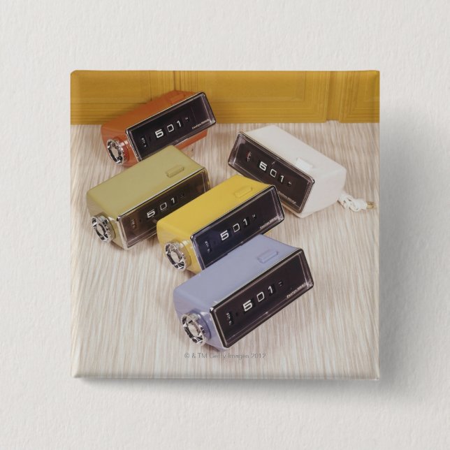 Chapa Cuadrada Cinco relojes (Anverso)