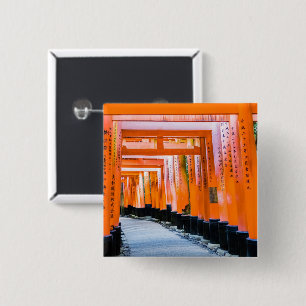 Chapa Cuadrada Cincuenta sombras de naranja - Senbon Torii, Kyoto