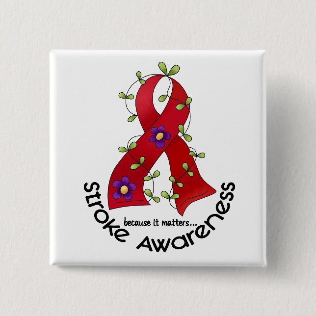 Chapa Cuadrada CINTA 1 de la FLOR del movimiento (Anverso)