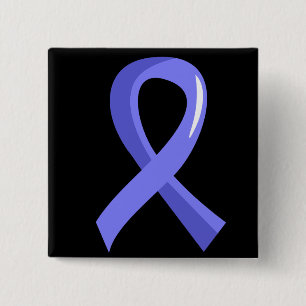 Chapa Cuadrada Cinta azul clara 3 del cáncer de próstata