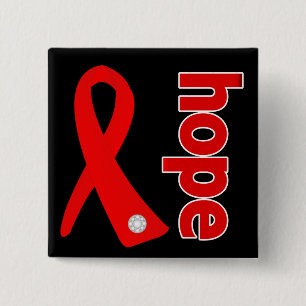 Chapa Cuadrada Cinta de la esperanza del cáncer de sangre