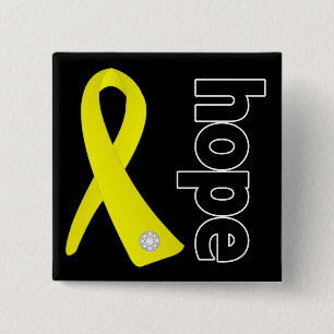 Chapa Cuadrada Cinta de la esperanza del cáncer del sarcoma