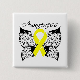 Chapa Cuadrada Cinta de la mariposa del sarcoma de Ewing