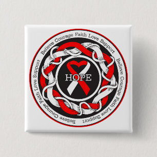 Chapa Cuadrada Cinta entrelazada esperanza de los MDS