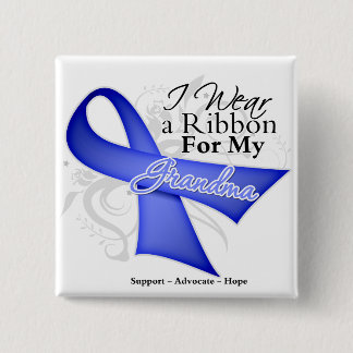 Chapa Cuadrada Cinta Grandma Periwinkle - Cáncer de estómago
