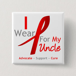 Chapa Cuadrada Cinta roja llevo el rojo para mi tío