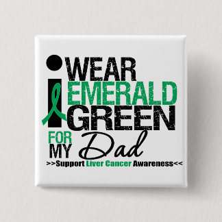 Chapa Cuadrada Cinta verde esmeralda de cáncer de hígado para mi 