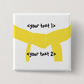 Chapa Cuadrada Cinturón amarillo de artes marciales