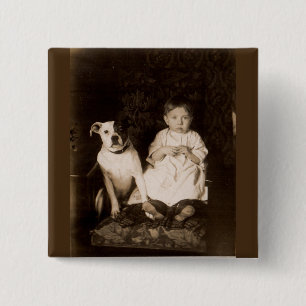 Chapa Cuadrada circa el pitbull 1910 y el bebé RPPC