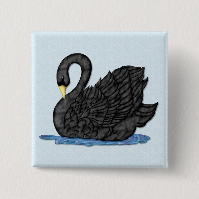 Chapa Cuadrada Cisne negro (Anverso)