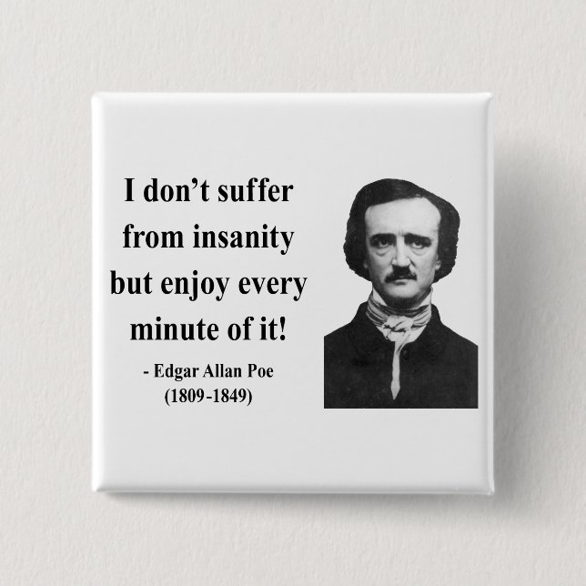 Chapa Cuadrada Cita 6b de Edgar Allen Poe (Anverso)