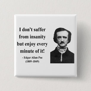 Chapa Cuadrada Cita 6b de Edgar Allen Poe