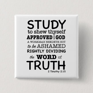 Chapa Cuadrada Cita bíblica 2 Timothy 2:15