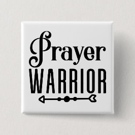 Chapa Cuadrada Cita cristiana Inspiradora de PRAYER WARRIOR