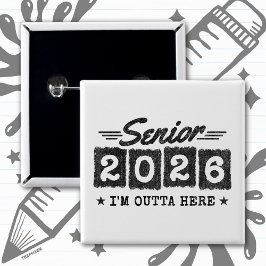 Chapa Cuadrada Cita de graduación vintage de clase alta 2026 Tipo