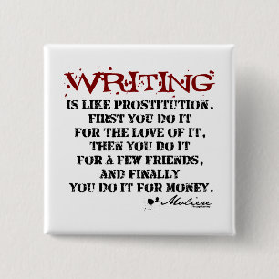 Chapa Cuadrada Cita de la escritura de Moliere