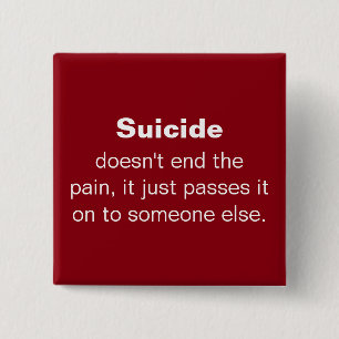 Chapa Cuadrada Cita de Prevención del Suicidio
