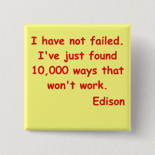 Chapa Cuadrada Cita de Thomas Edison