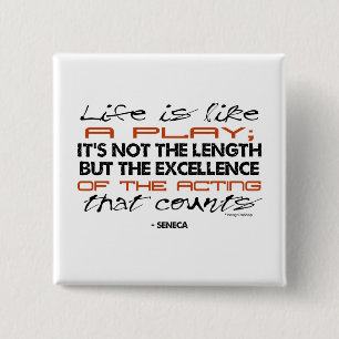 Chapa Cuadrada Cita del Seneca en la actuación