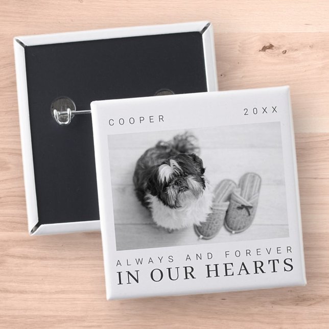 Chapa Cuadrada Cita en memoria de mascota Foto de Moda moderna si (Subido por el creador)