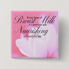 Chapa Cuadrada Cita para alimentar la lactancia materna