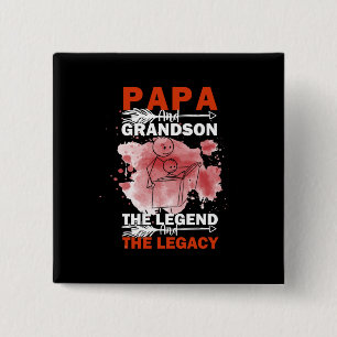 Chapa Cuadrada Citas de abuelo   Papa Y Nieto