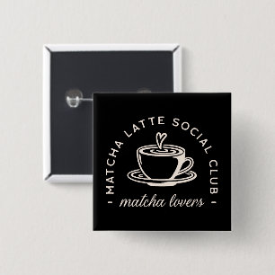 Chapa Cuadrada Citas de los amantes de la latte de Matcha